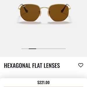 Ray Ban Hexagonal Flat Lenses Gold